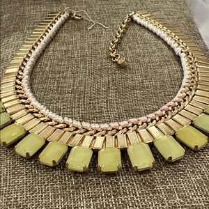 Elegant Gold and Yellow Statement Necklace